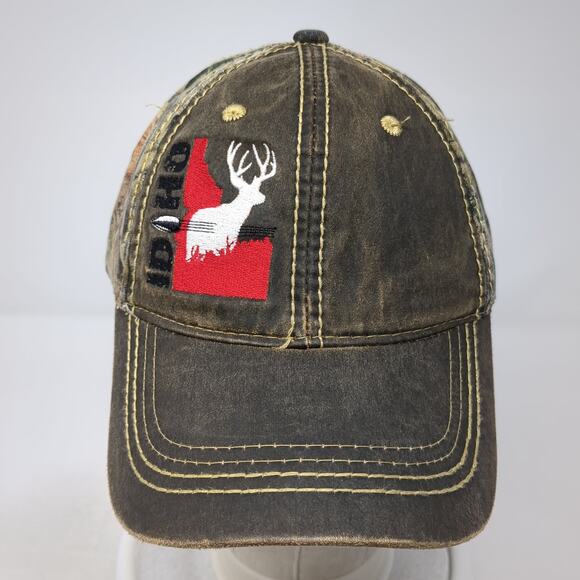 Idaho Deer Silhouette Strapback Baseball Cap Multi One Size Port Authority - Picture 2 of 9